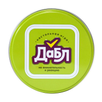 Игра настольная &laquo;Дабл&raquo;, в железной банке, от 2 игроков, 3+