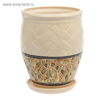 Горшок цветочный "Фикус 2" Мозаика белый микс 12л Горшок цветочный "Фикус 2" Мозаика белый микс 12л