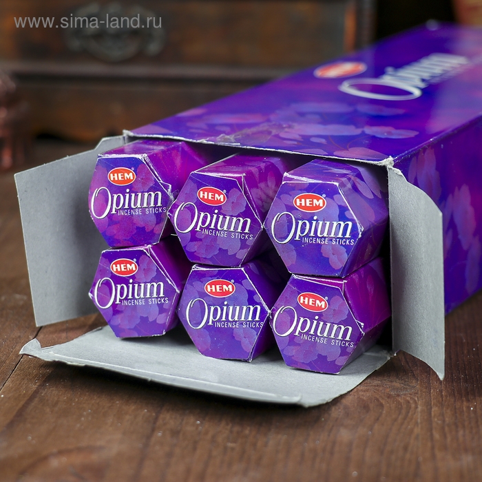 Благовония Благовония "HEM" 20 палочек угольные opium