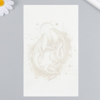 Татуировка на тело синяя "Киты при луне" 18х11 см Татуировка на тело синяя "Киты при луне" 18х11 см