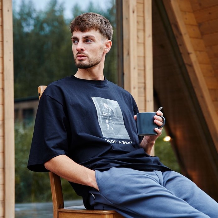 Футболка мужская KAFTAN "Drop", черный, р. 52