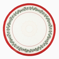 Скатерть Этель Christmas wreath d=150см +/-3см с ВГМО, 100%хл, саржа 190гр/м2