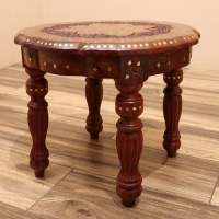 Стол резной "Медуза" дерево 44х44х38 см