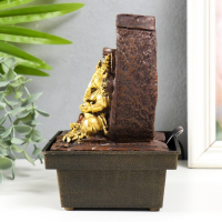 Фонтан настольный от сети "Золотой Ганеша - природный фонтан" 19х12,5х12,5 см Фонтан настольный от сети "Золотой Ганеша - природный фонтан" 19х12,5х12,5 см