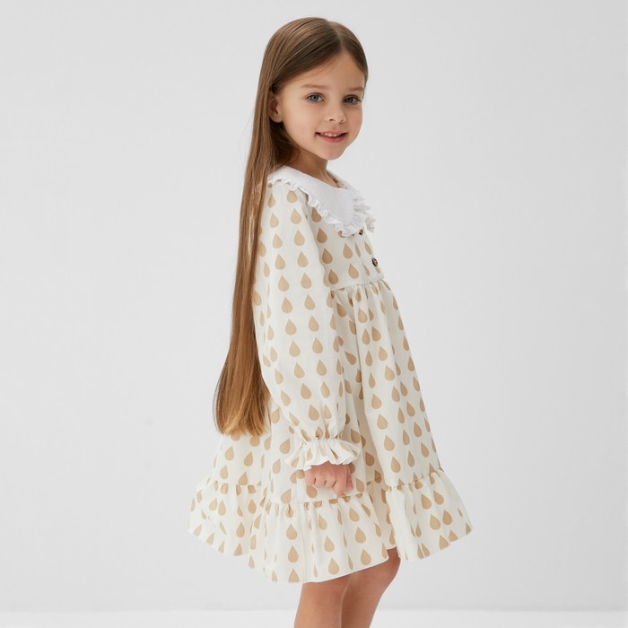 Платье детское с воротником KAFTAN Платье детское с воротником KAFTAN "Капелька" р.28 (86-92 см)