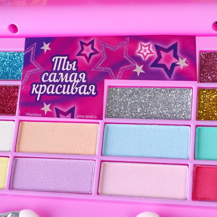 Набор детской косметики, 8 теней, 11 блесков для век Набор детской косметики, 8 теней, 11 блесков для век "Ты самая красивая" WINX