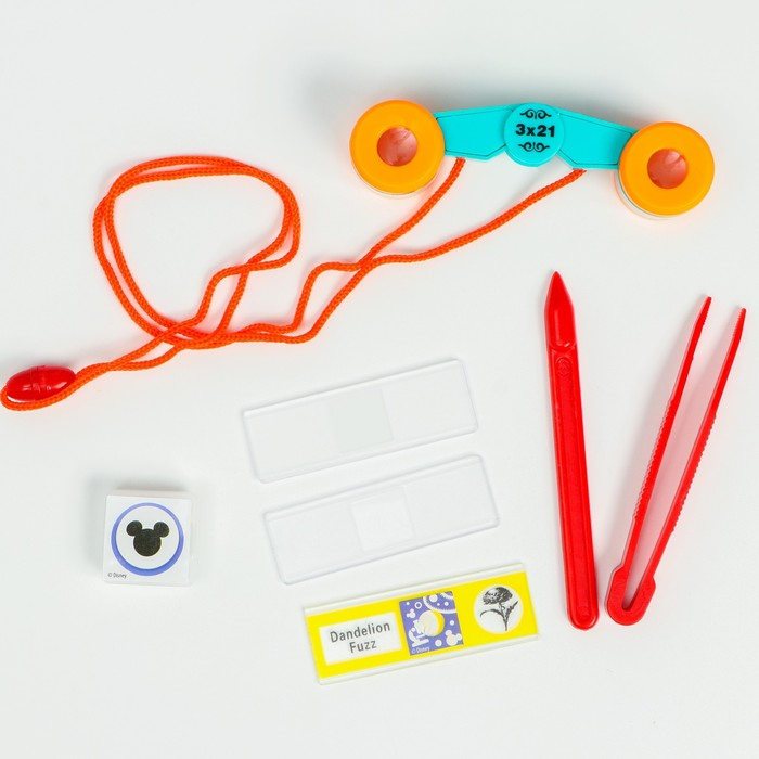 Микроскоп &laquo;Микки Маус и друзья&raquo;, с биноклем и пинцетами, цвет МИКС