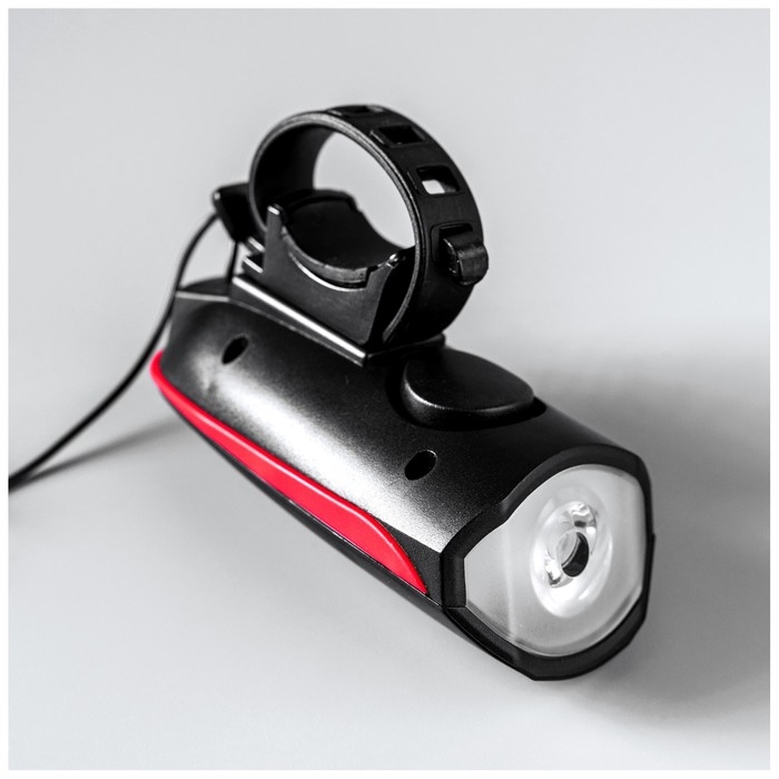 Фонарь велосипедный передний с сигналом, 300 люмен, usb, 1200mAH, цвет красный Фонарь велосипедный передний с сигналом, 300 люмен, usb, 1200mAH, цвет красный