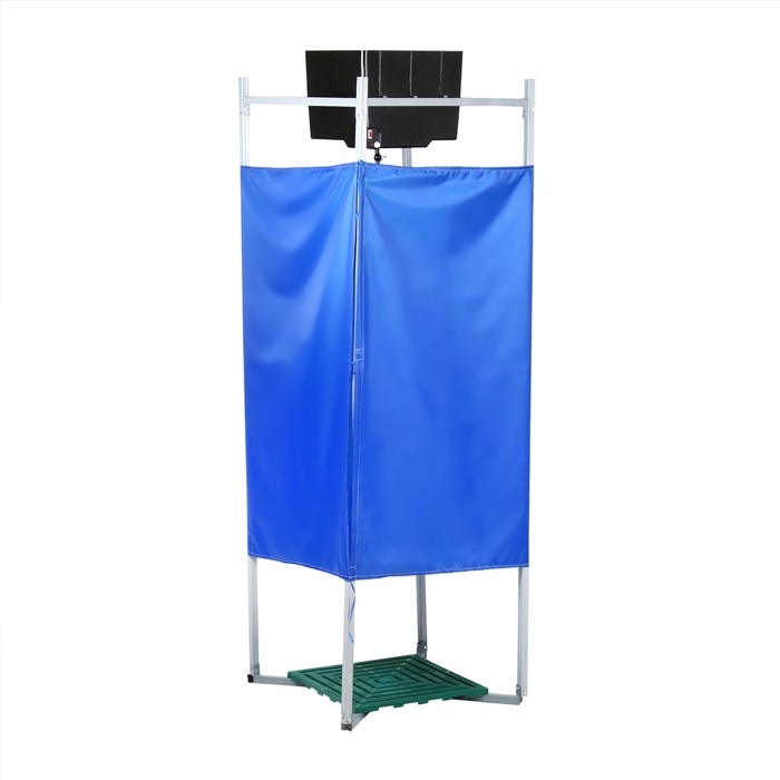 Душ дачный, 80 &times; 80 &times; 250 см, тент, бак пластиковый, 55 л, с ЭВН