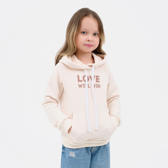 Худи для девочки KAFTAN Худи для девочки KAFTAN "Dream", размер 36 (134-140), цвет бежевый