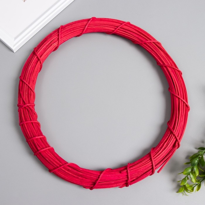 Кольцо ротанг для изготовления ловца снов Кольцо ротанг для изготовления ловца снов "Фуксия" d=30 см