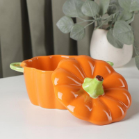 Горшочек из жаропрочной керамики для запекания «Тыква», 650 мл, 18,5×14×11 см, посуда для Хэллоуина, цвет оранжевый Горшочек из жаропрочной керамики для запекания «Тыква», 650 мл, 18,5×14×11 см, посуда для Хэллоуина, цвет оранжевый