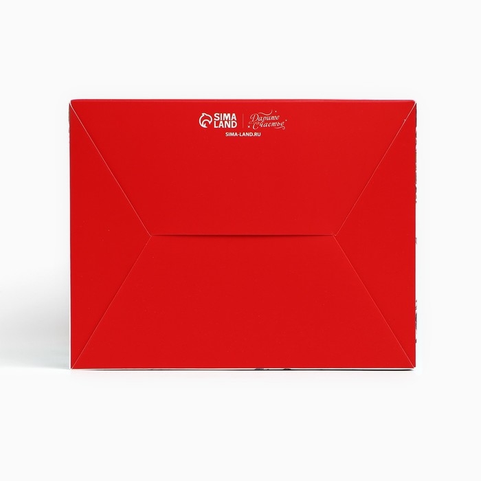 Подарочная коробка новогодняя складная с 3D эффектом &laquo;Новогодняя акварель&raquo;, 18 х 23 х 14см, Новый год