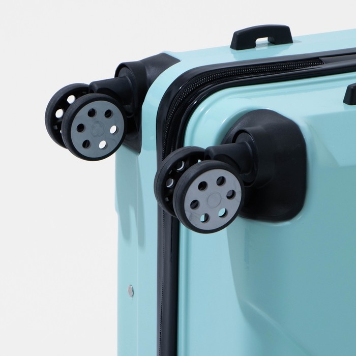 Чемодан большой 84 л (L), отдел на молнии, кодовый замок, цвет бирюзовый Чемодан большой 84 л (L), отдел на молнии, кодовый замок, цвет бирюзовый