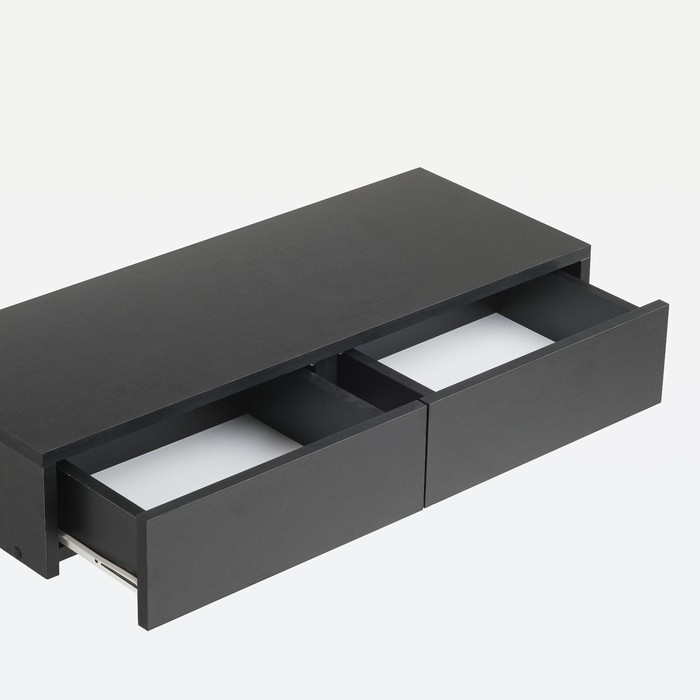 Тумба подвесная с ящиками Дамаск, 800х300х150, Черный