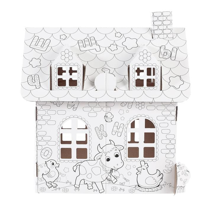 Набор для творчества «Домик», раскраска-конструктор из картона Набор для творчества «Домик», раскраска-конструктор из картона