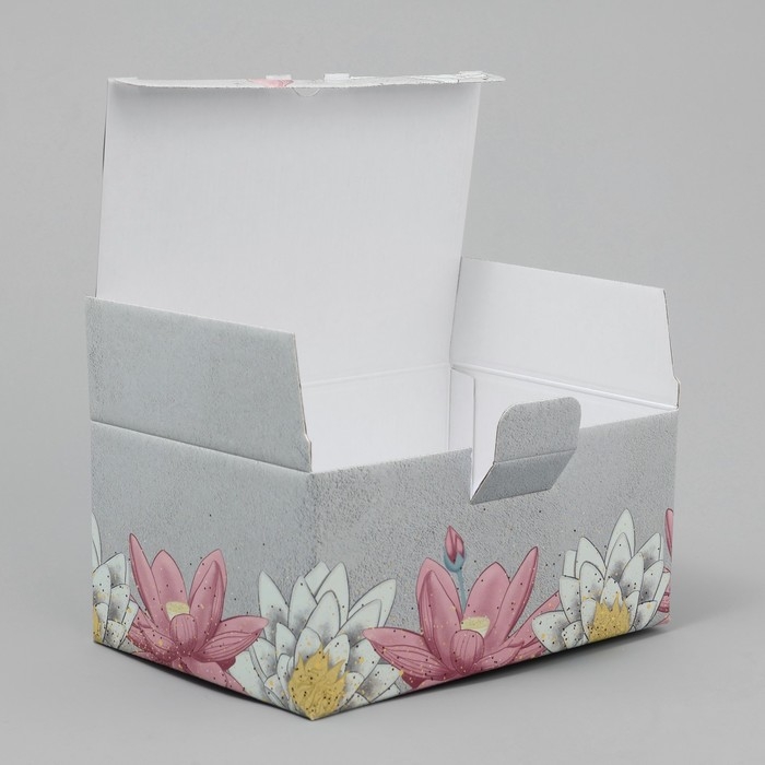 Коробка подарочная складная, упаковка, &laquo;Нежные лилии&raquo;, 22 х 15 х 10 см
