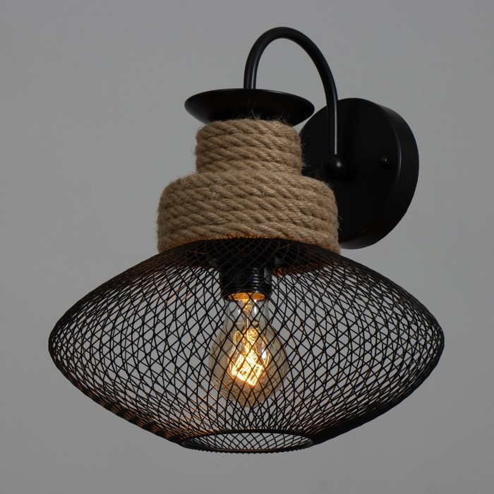 Бра "Эллеб" 1хЕ27 черный 32х32х35см