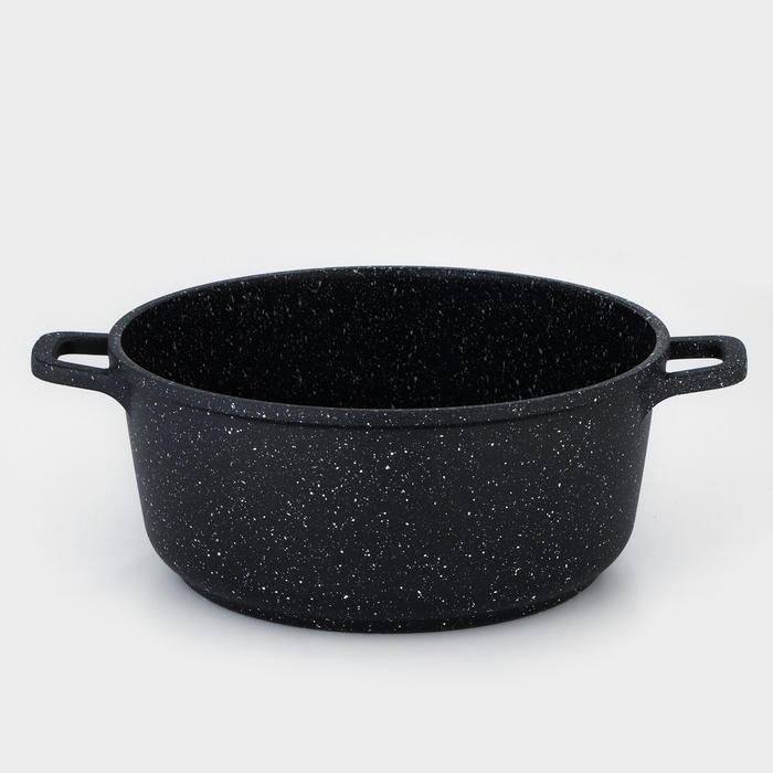 Кастрюля Доляна «Элит», 3,3 л, d=22 см, h=10 см, литой алюминий, литые ручки, антипригарное покрытие Кастрюля Доляна «Элит», 3,3 л, d=22 см, h=10 см, литой алюминий, литые ручки, антипригарное покрытие