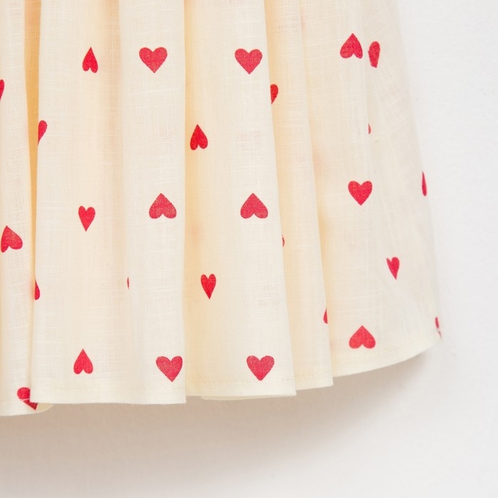 Платье для девочки MINAKU: Cotton Collection цвет бежевый, рост 98