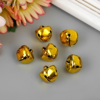 Набор декора для творчества "Колокольчики золотые" d=1,3 см набор 10 шт Набор декора для творчества "Колокольчики золотые" d=1,3 см набор 10 шт