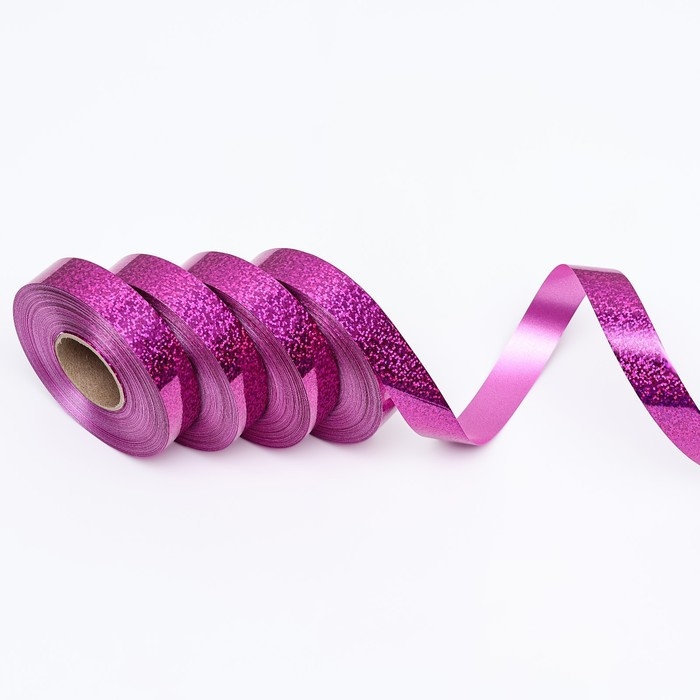 Лента голографические для декора и подарков, малиновая, 2 см х 50 м Лента голографические для декора и подарков, малиновая, 2 см х 50 м