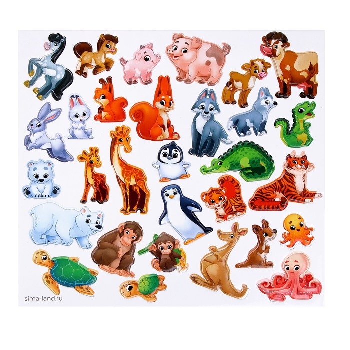 Набор магнитов для игр и обучения «Зоопарк» Набор магнитов для игр и обучения «Зоопарк»