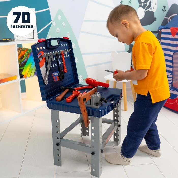 Игровой модуль в чемодане &laquo;Умелец Я&raquo;, 69 элементов, со звуковыми эффектами, работает от батареек