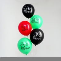 Воздушный шар латексный 12" «23 Февраля», пиксели, 5 шт. Воздушный шар латексный 12" «23 Февраля», пиксели, 5 шт.