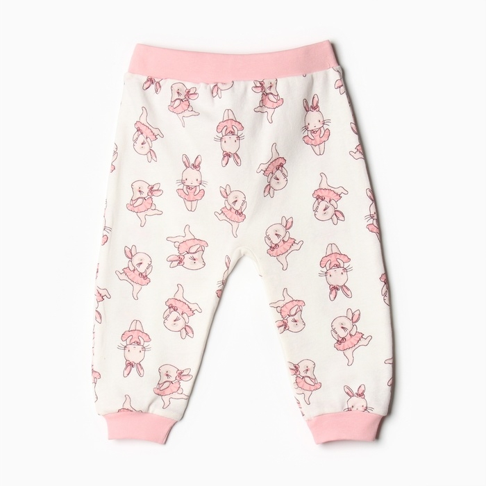 Штанишки детские, цвет белый/зайчики, рост 74 см Штанишки детские, цвет белый/зайчики, рост 74 см