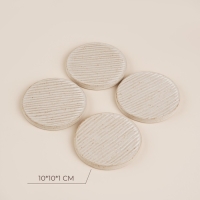 Набор подставок под горячее SL Home «Виенто», d=10 см, цвет бежевый Набор подставок под горячее SL Home «Виенто», d=10 см, цвет бежевый