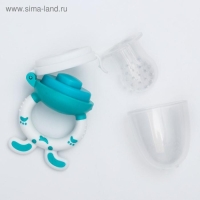 Ниблер для прикорма, с силиконовой сеточкой «Зайчик», цвет голубой Ниблер для прикорма, с силиконовой сеточкой «Зайчик», цвет голубой
