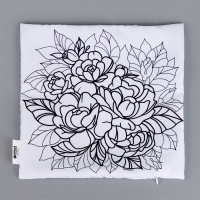 Наволочка под раскраску &laquo;Пионы&raquo;, 30 х 30 см