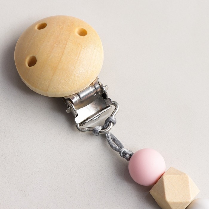 Подарочный набор: Держатель для соски и прорезыватель, розовый, Крошка Я Подарочный набор: Держатель для соски и прорезыватель, розовый, Крошка Я