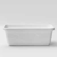 Горшок пластиковый с поддоном для цветов &laquo;Квадро&raquo;, 6 л, цвет белый