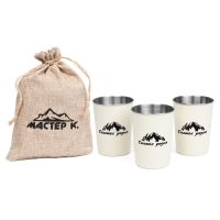 Набор кемпинговых стаканов "Счастье рядом", 320 мл, 3 шт Набор кемпинговых стаканов "Счастье рядом", 320 мл, 3 шт