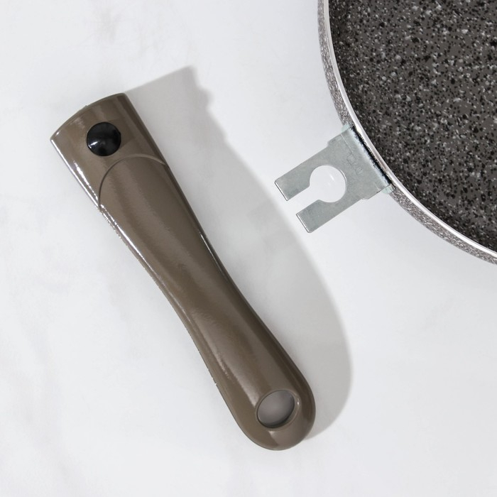 Сковорода Onyx, d=22 см, съёмная ручка, стеклянная крышка, антипригарное покрытие, цвет серый Сковорода Onyx, d=22 см, съёмная ручка, стеклянная крышка, антипригарное покрытие, цвет серый