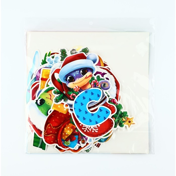 Гирлянда на люверсах новогодняя &laquo;С Новым годом!&raquo;, на Новый год, змейки, длина 150 см