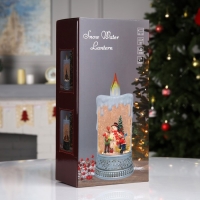 Светодиодная фигура &laquo;Свеча с Дедом Морозом&raquo; 13.8 &times; 30 &times; 8.4 см, пластик, батарейки ААх3 (не в комплекте), USB, свечение тёплое белое