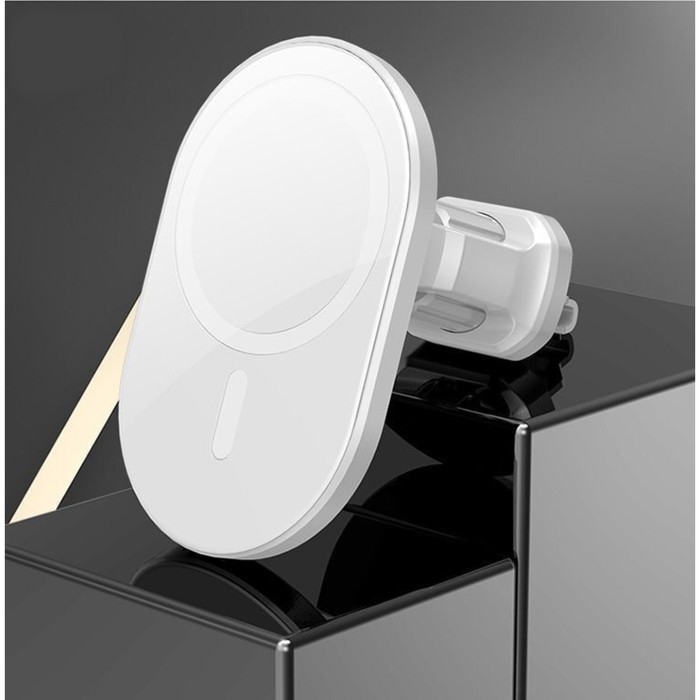 Автомобильный держатель X19, беспроводная зарядка, совместим c MagSafe, 15 W, белый Автомобильный держатель X19, беспроводная зарядка, совместим c MagSafe, 15 W, белый