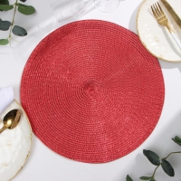 Салфетка сервировочная Доляна цв.красный, d 38 см Салфетка сервировочная Доляна цв.красный, d 38 см