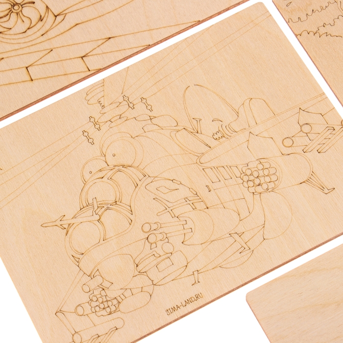 Набор для выжигания по дереву: ЭВД 20/220 &laquo;&lrm;Узор 10К&raquo;, транспорт