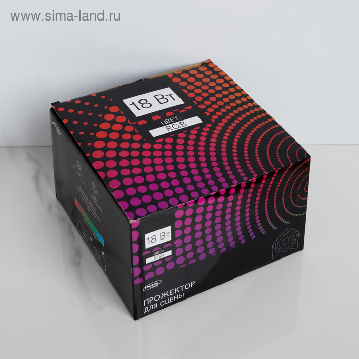 Прожектор для сцены 18 Вт, DMX-управление, свечение RGBW, 220 В Прожектор для сцены 18 Вт, DMX-управление, свечение RGBW, 220 В