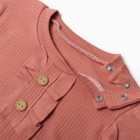 Комплект для девочки (лонгслив/брюки), цвет пудра, рост 74 см