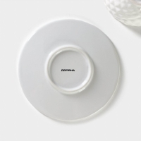 Чайная пара Доляна &laquo;Ананас&raquo;, 2 предмета: кружка 250 мл, блюдце d=15,5 см, цвет белый