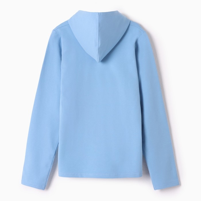 Толстовка для девочек, цвет голубой , рост 146 см