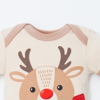 Боди детское Крошка Я «Оленёнок», рост 86-92 см, цвет бежевый Боди детское Крошка Я «Оленёнок», рост 86-92 см, цвет бежевый