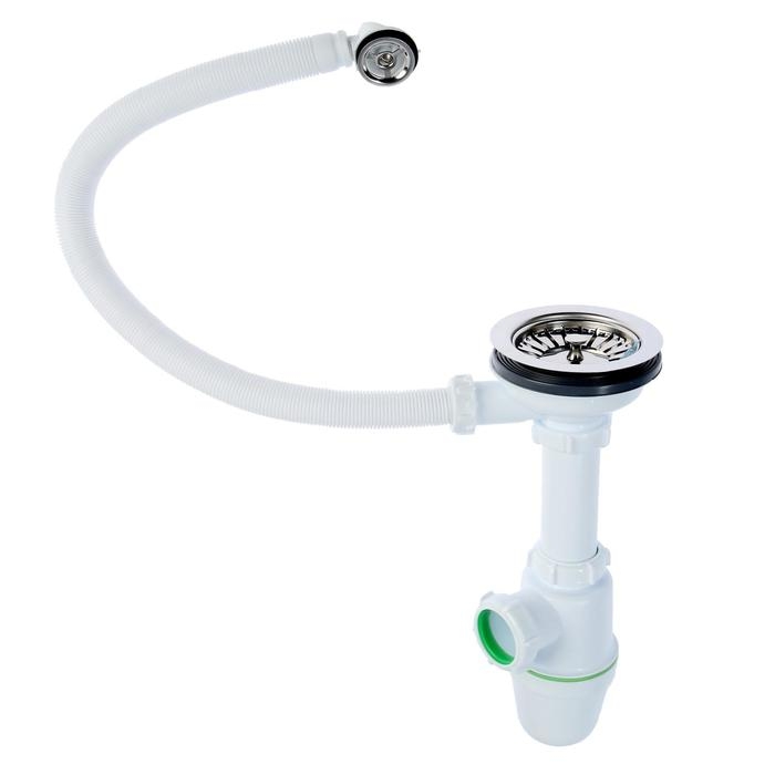 Сифон для мойки Akvater, 3 1/2 Сифон для мойки Akvater, 3 1/2" х 40 мм, с круглым переливом