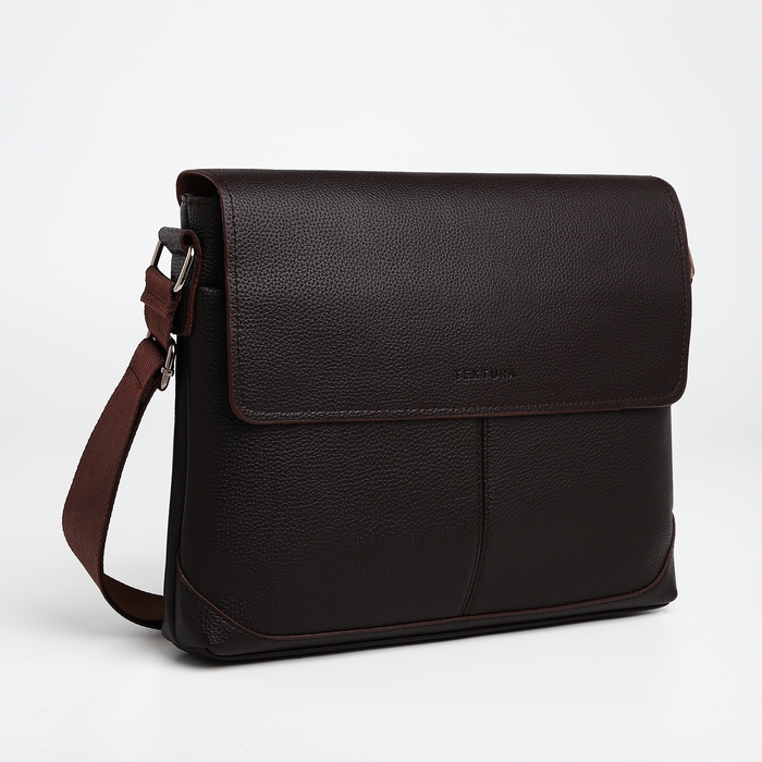 Сумка мужская деловая TEXTURA, 2 наружных кармана, цвет коричневый Сумка мужская деловая TEXTURA, 2 наружных кармана, цвет коричневый
