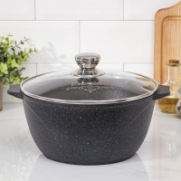 Кастрюля &laquo;Гранит Star&raquo;, 5 л, d=26 см, h=13 см, антипригарное покрытие, тёмно-синий